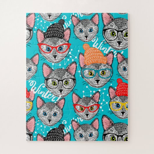 Puzzle Chat dans le casquette (Vertical)