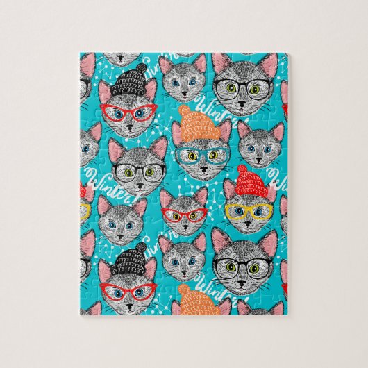 Puzzle Chat dans le casquette (Vertical)