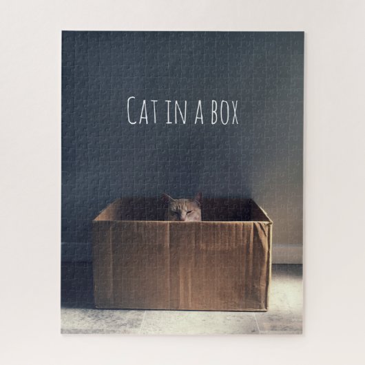 Puzzle Chat dans une boîte. Le maître du chat Zen. (Vertical)