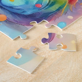 Puzzle Chat d'aquarelle de couleur (Côté)