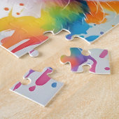 Puzzle Chat d'aquarelle de couleur (Côté)