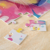 Puzzle Chat d'aquarelle de couleur (Côté)