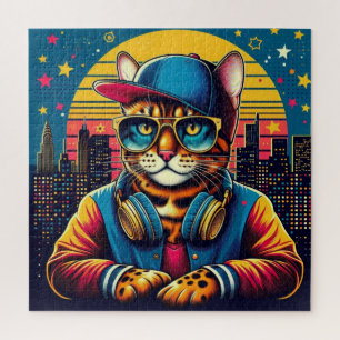 PUZZLE CHAT DE BENGAL DANS LA VILLE-5