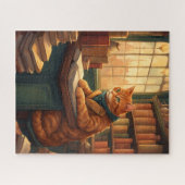Puzzle chat de bibliothèque #14 énigme (Horizontal)