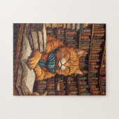 Puzzle chat de bibliothèque #17 énigme (Horizontal)
