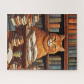 Puzzle chat de bibliothèque #1 énigme (Horizontal)