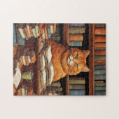 Puzzle chat de bibliothèque #1 énigme (Horizontal)