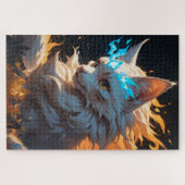 Puzzle Chat de flamme mystique familier (Horizontal)