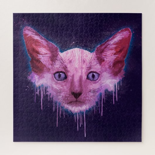 Puzzle Chat de loup-garou de Lykoi d'art de bruit (Vertical)