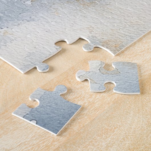 Puzzle Chat de Maine Coon en sledge Laisser neiger Noël (Côté)