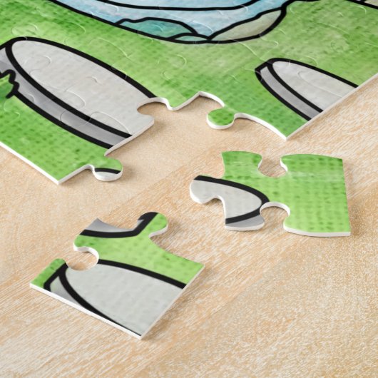 Puzzle Chat de méditation Bouddhiste Tabby (Côté)