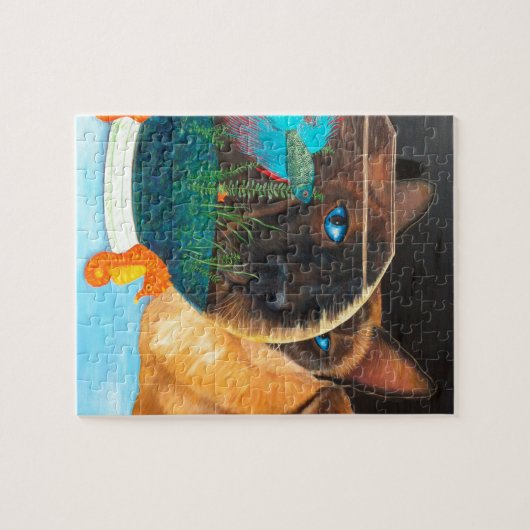 Puzzle Chat de Siamese et Betta Fish (Horizontal)