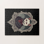 Puzzle Chat d'Halloween, chat Vampire (Horizontal)