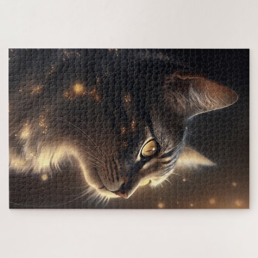 Puzzle Chat doré (Horizontal)