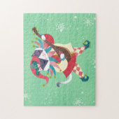 Puzzle Chat elf de Noël (Vertical)