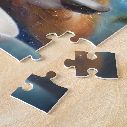 Puzzle Chat en combinaison à glisse manger soupe faite de (Côté)