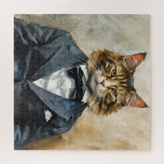 Puzzle Chat en costume (Horizontal)