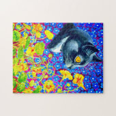Puzzle Chat en fleurs (Horizontal)