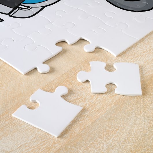 Puzzle Chat en patinage sur glace avec patins sur glace (Côté)