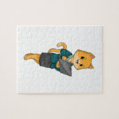 Puzzle Chat en tant que secrétaire avec ordinateur portab (Horizontal)