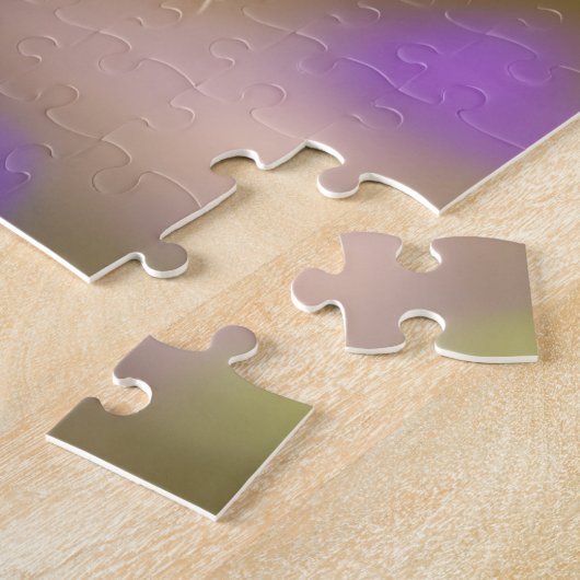 Puzzle chat et fleurs bleu et rouille calico (Côté)