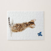 Puzzle Chat et papillon du Bengale (Horizontal)