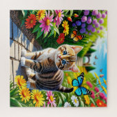 Puzzle Chat et papillons (Horizontal)