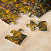 Puzzle Chat et Souris Coucher de Soleil sur une Clôture (Côté)