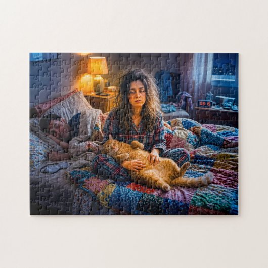 Puzzle Chat exige des câlins à 3h du matin (Horizontal)
