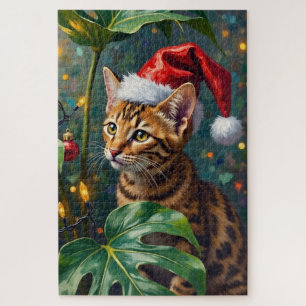 Puzzle Chat exotique Bengal Jungle Noël Jouet Art