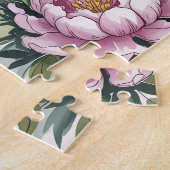 Puzzle Chat floral aquarelle (Côté)