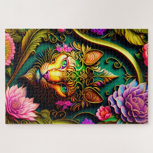 Puzzle Chat floral vibrant (Horizontal)