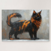 Puzzle Chat flufflye Maine Coon (Horizontal)