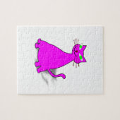 Puzzle Chat gras rose (Horizontal)