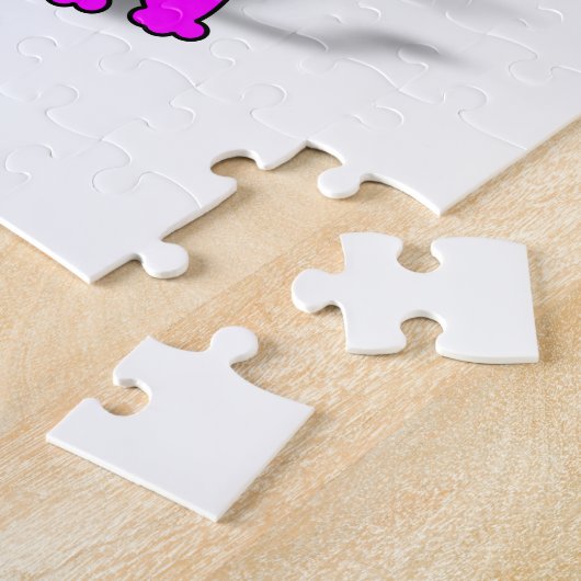 Puzzle Chat gras rose (Côté)