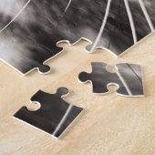 Puzzle Chat gris avec cuisse des yeux jaunes (Côté)