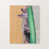 Puzzle - Chat gris avec jouet (Vertical)