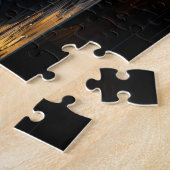 Puzzle Chat habillé au café de nuit (Côté)