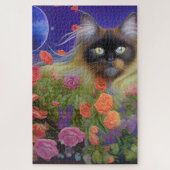 Puzzle Chat himalayen en fleurs (Vertical)