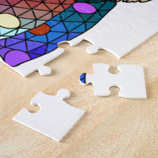 Puzzle Chat Hipster, Chat Cute Peint (Côté)