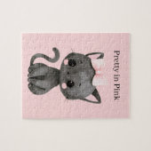 Puzzle Chat joli en rose (Horizontal)