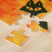 Puzzle chat joyeux halloween (Côté)