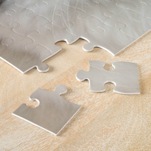 Puzzle Chat long Haired noir et blanc (Côté)