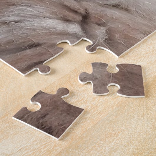 Puzzle Chat Longhair britannique - Chocolat, Tabby Argent (Côté)