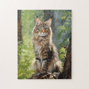 Puzzle chat Maine Coon