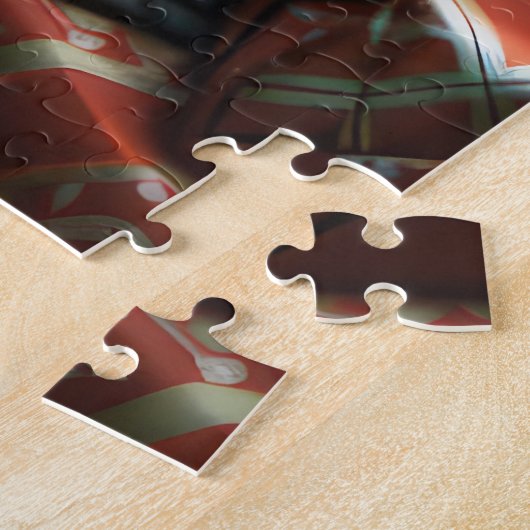 Puzzle Chat Maine Coon Avec Foyer Cadeaux De Noël (Côté)