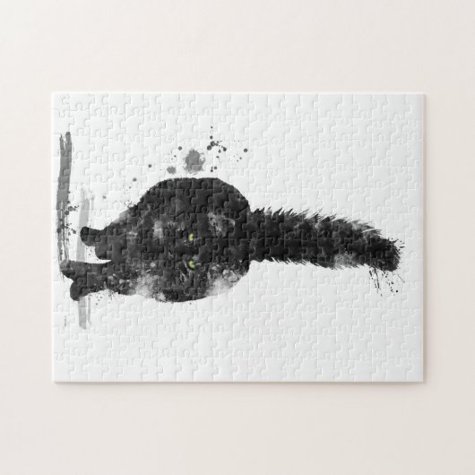 PUZZLE CHAT MAINE NOIR AU COON - (Horizontal)