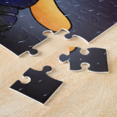 Puzzle Chat Masque Visage De Pluie De Nuit (Côté)