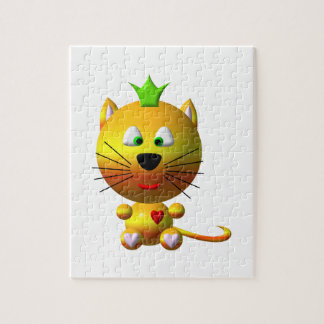 Puzzle Chat Mignon Avec Couronne