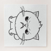 Puzzle Chat mignon en colère qui baisait. (Horizontal)